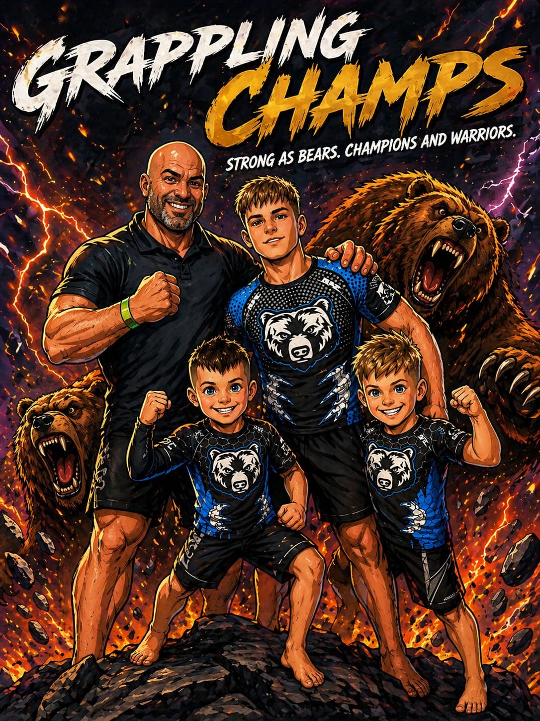 Bear Fight Club Academy athletes competing at grappling and wrestling events